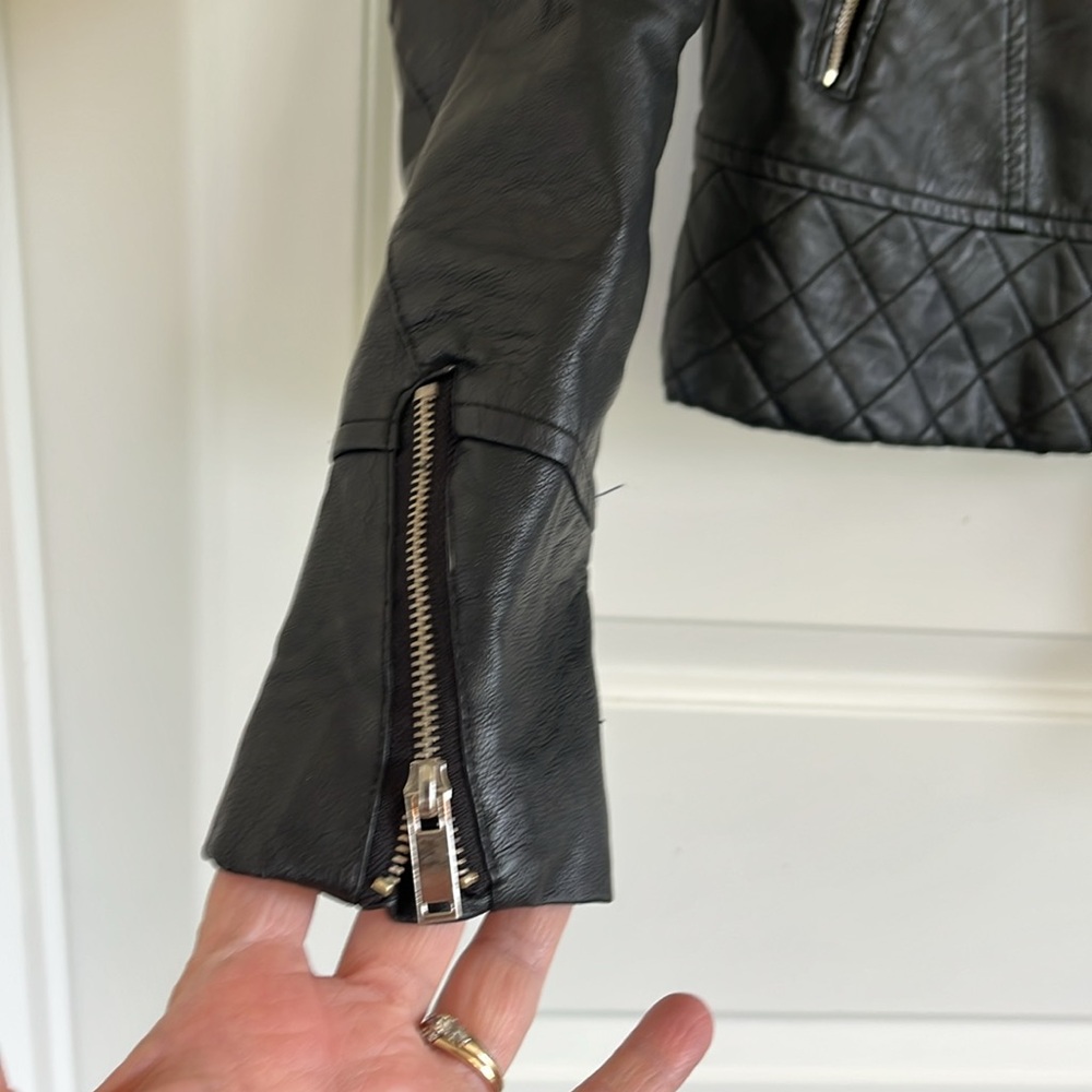 Ice fashion moto vegan leather jacket size small - Picture 3 of 6